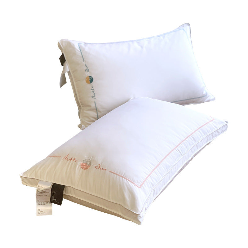 Fiber Lovers Neck Guard Soft And Comfortable Embroidered Single And Double Pillow