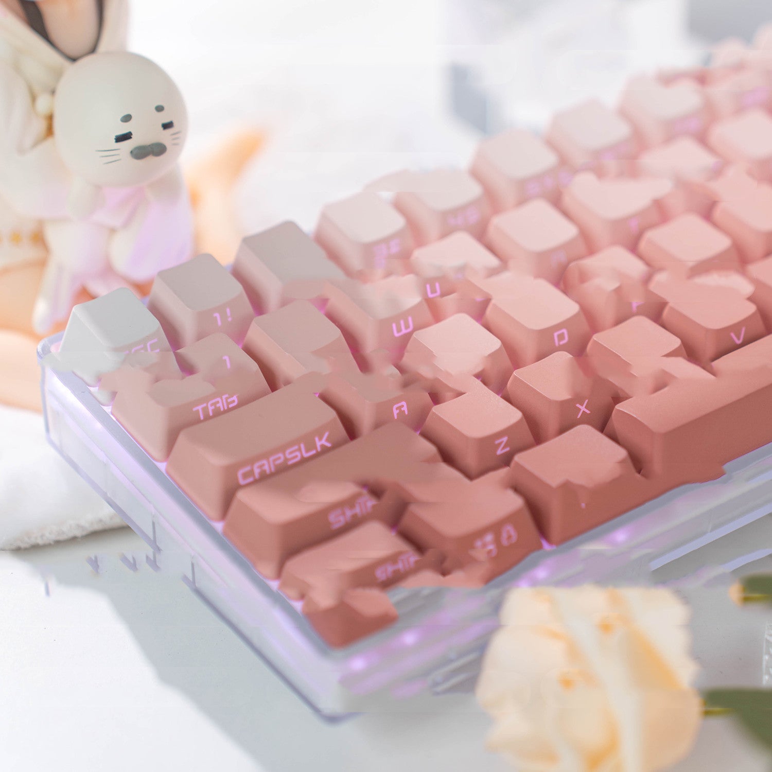 Transparent Tri-mode Kit RGB Silent Mechanical Keyboard
