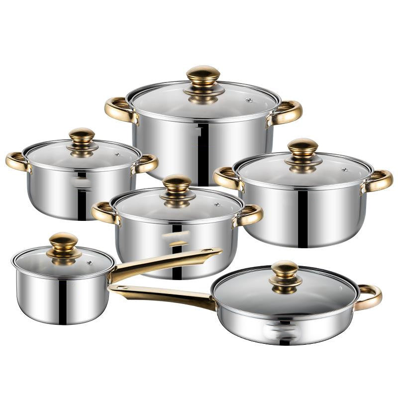 Ménage Mode E-commerce Ensemble de casseroles Acier inoxydable