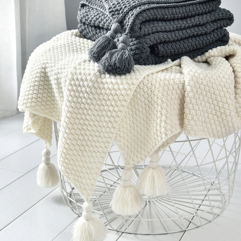 Household Fashionable Knitted Sofa Blanket