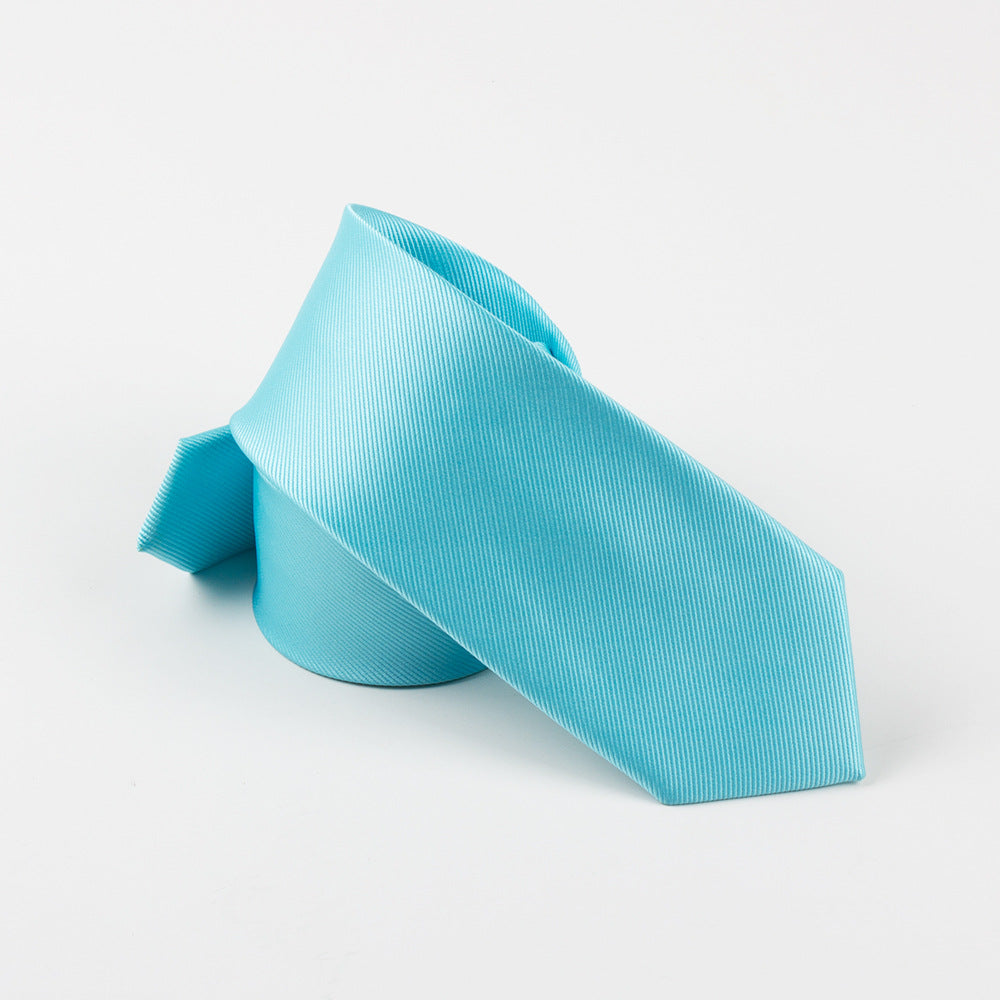 Polyester Yarn Jacquard Fashion Monochrome Thread Tie