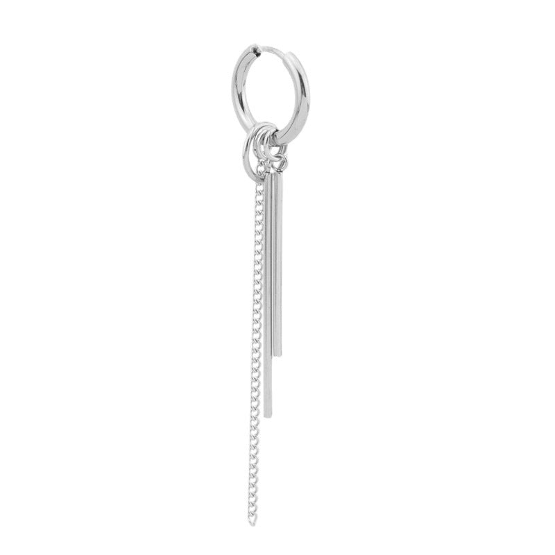 Stainless Steel Ornament Long Titanium Steel Earrings