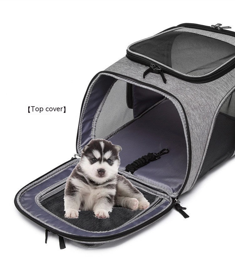 Sac de transport extensible pour animaux de compagnie, sac de transport pour chien grande capacité, sac à dos portable pour chat, sac pour chat pliable