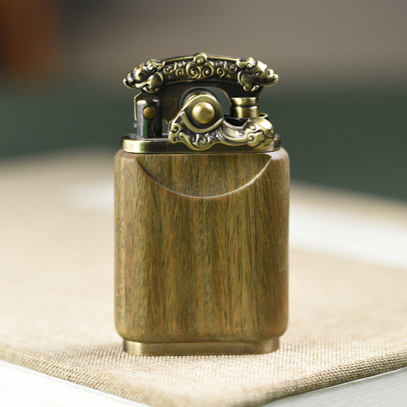 Wood Carved Windproof Lighter Gift