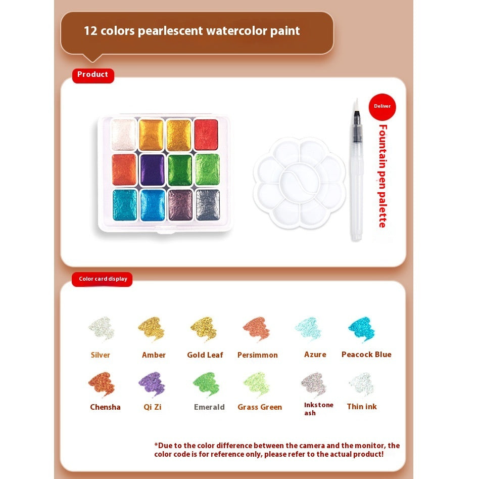 Pearlescent Paint Art Raw Solid Watercolor