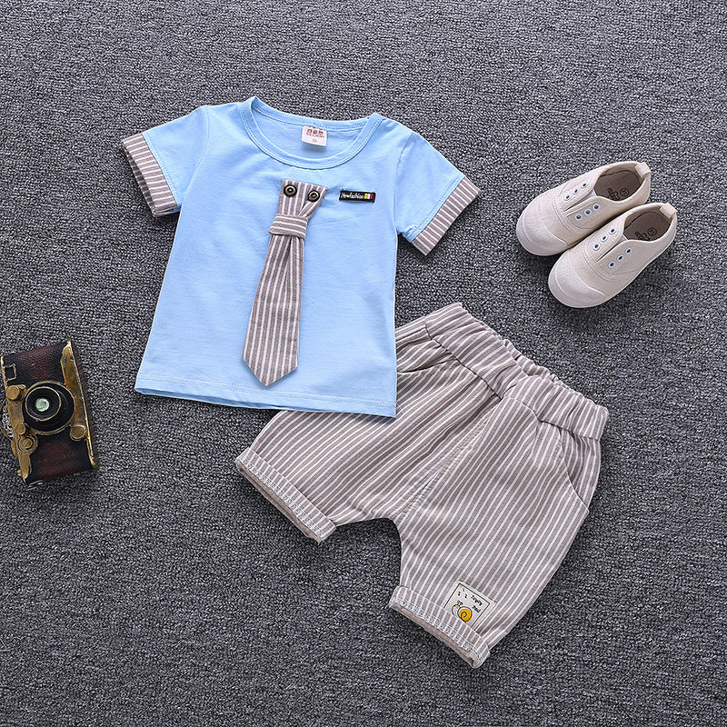 Short-sleeved gentleman tie set