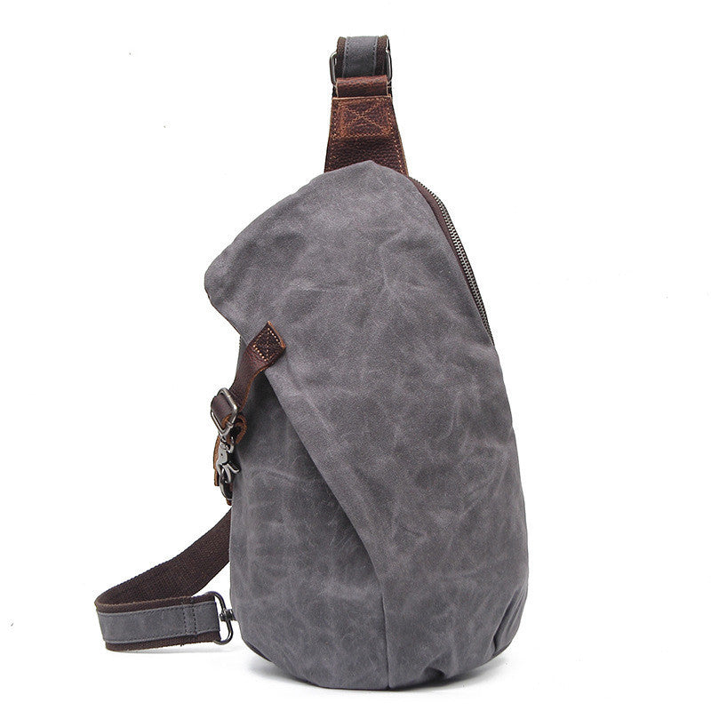 Sac de poitrine rétro Sac à bandoulière Hommes Sac en toile
