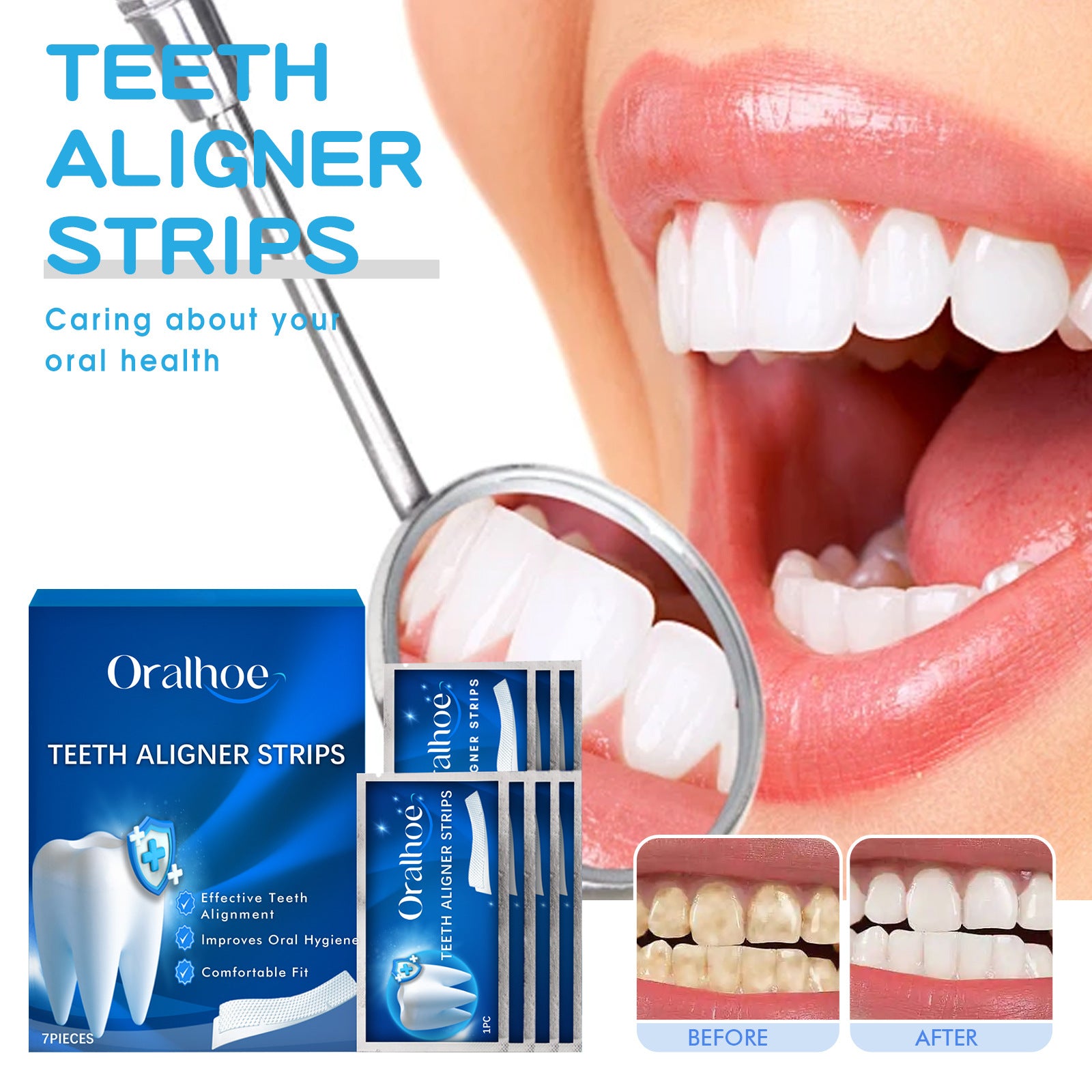 Dents belles bandes pour dents nettoyage plaque tache blanche éclatante