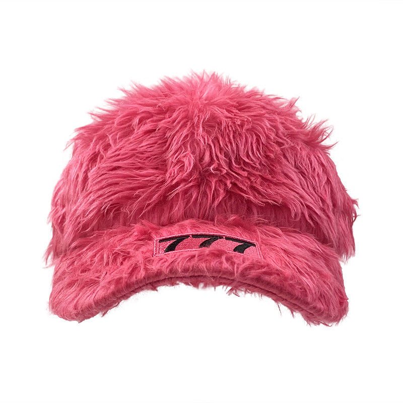 Casquette de baseball en peluche pour femmes, chaude et tendance