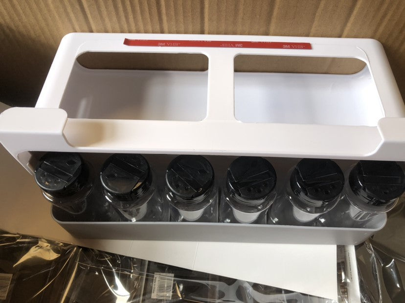 Support de rangement pour bouteilles d'assaisonnement, pour cuisine, boîte à épices, pot à épices suspendu, support de rangement domestique sans perçage