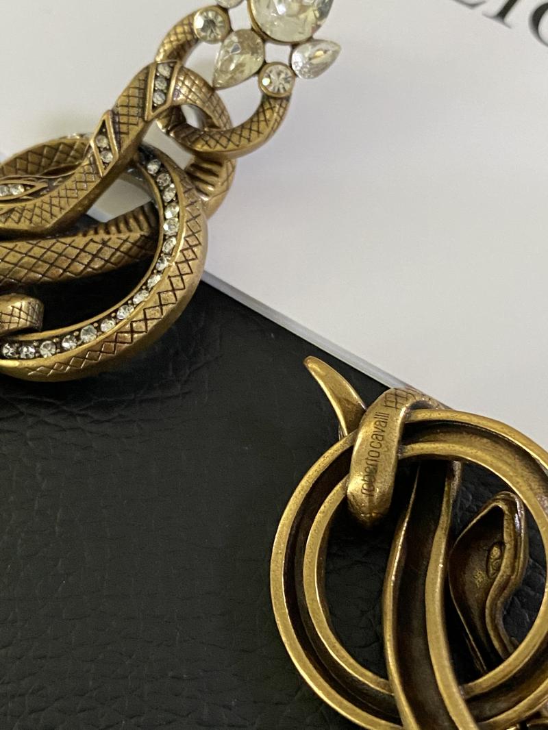 Boucles d'oreilles rétro exagérant le tempérament à imprimé serpent de cour