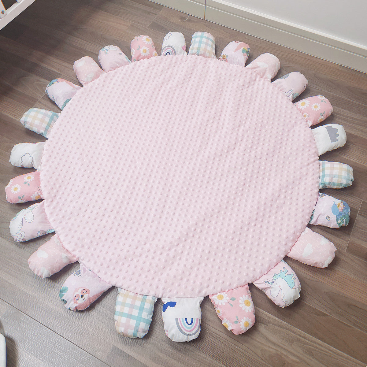 Peas Velvet Nordic Fabric Flower Play Mat