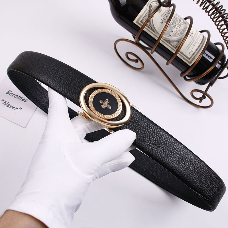 The First Layer Pure Cow Leather Leisure Belt Men's Fashion