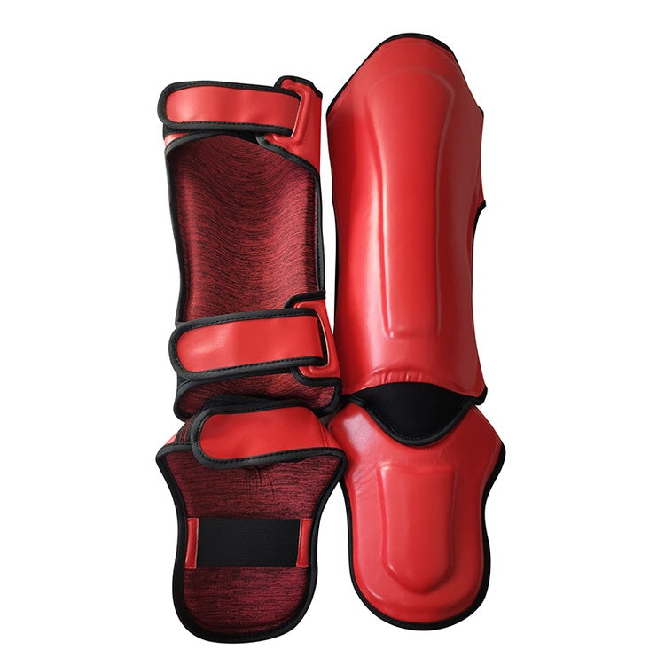 Protège-tibias Sanda avec protection de cou-de-pied, protège-tibias pour adultes, équipement de protection pour l'entraînement de boxe