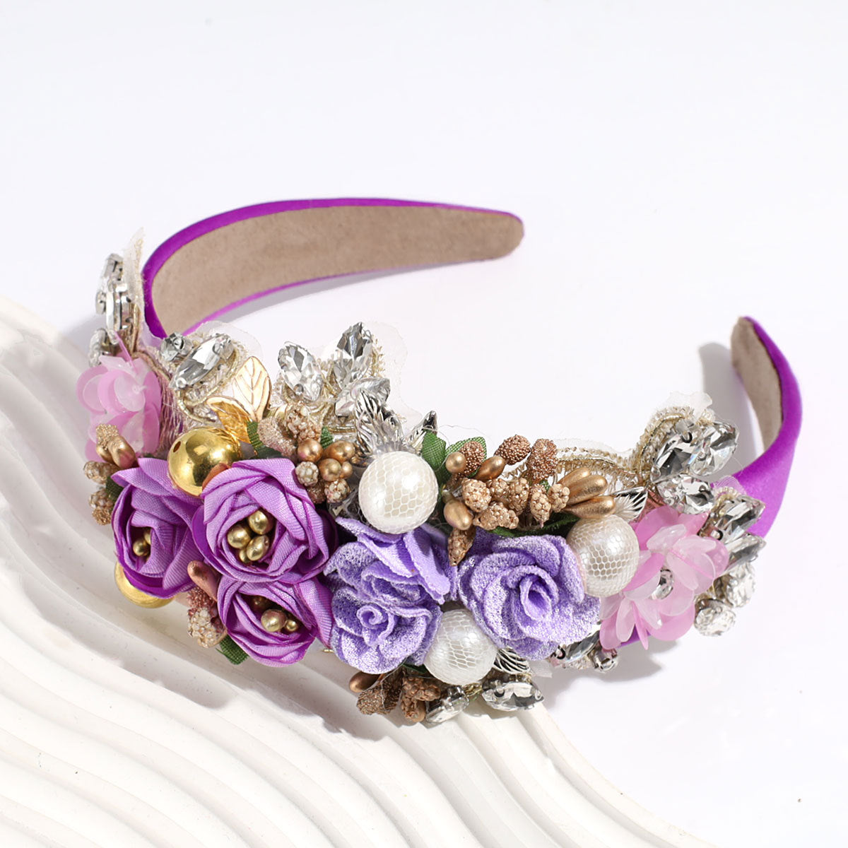 European And American Style Baroque Heavy Industry Rhinestone Pearl Headband