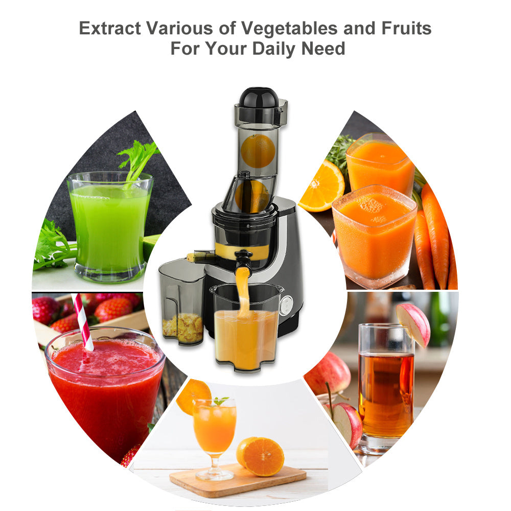 Extracteur de jus lent électrique domestique grand diamètre