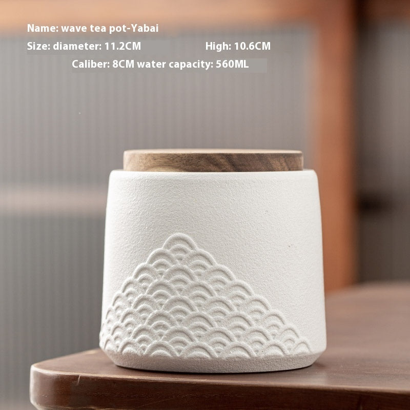 Tea Jar Ceramic Sealed Can Household Storage