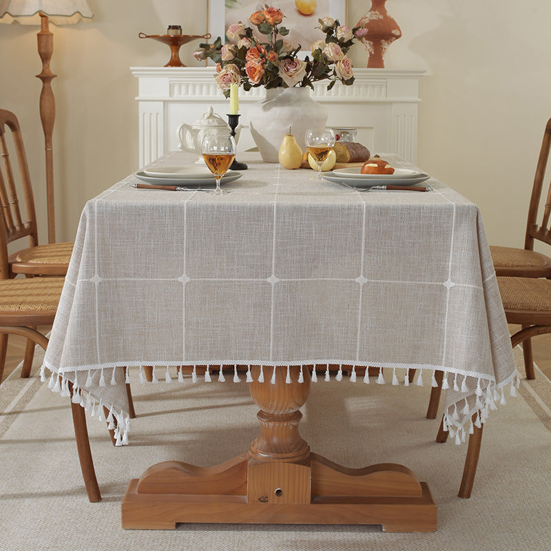 Waterproof Tablecloth Household Cotton And Linen Simplicity