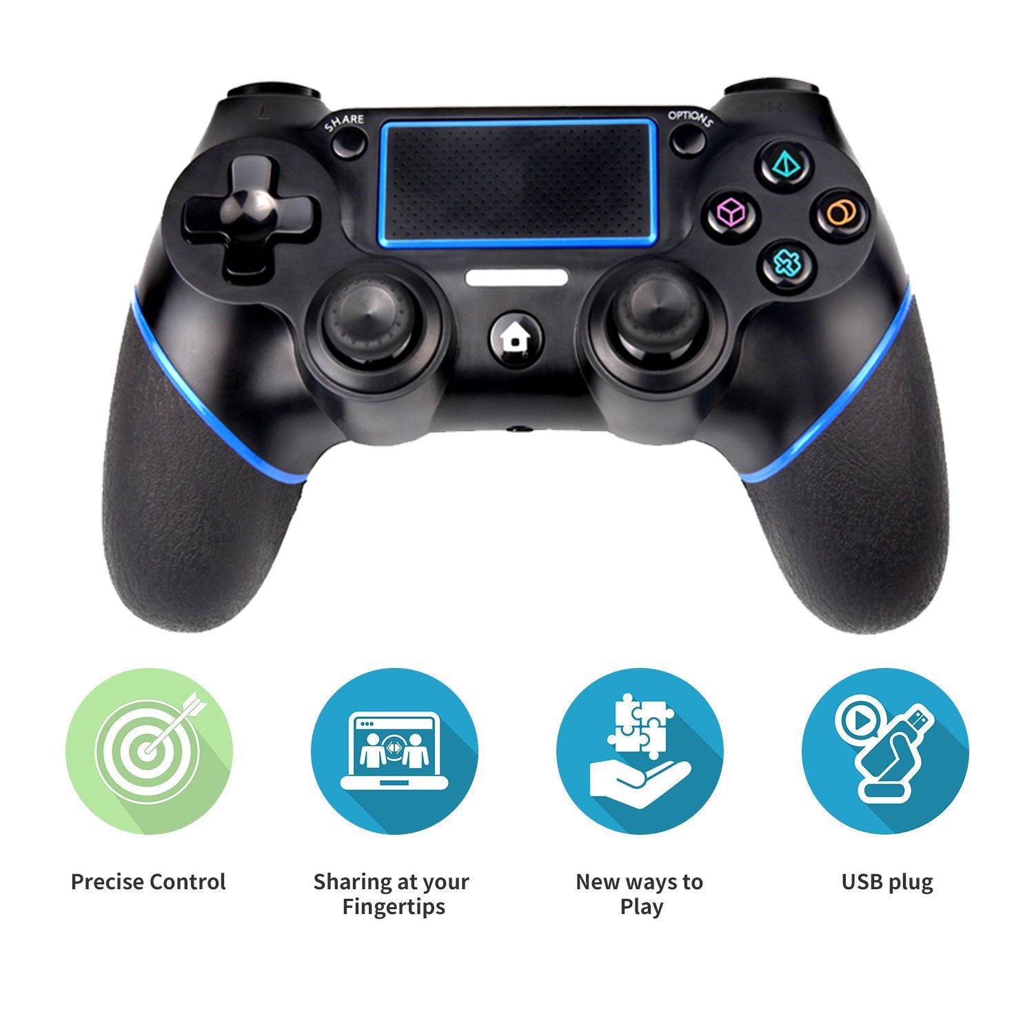 Manette sans fil Bluetooth PS4