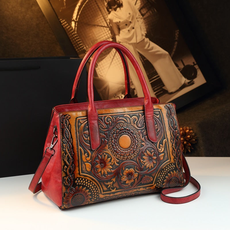 Sac à bandoulière simple et polyvalent de grande capacité pour femme