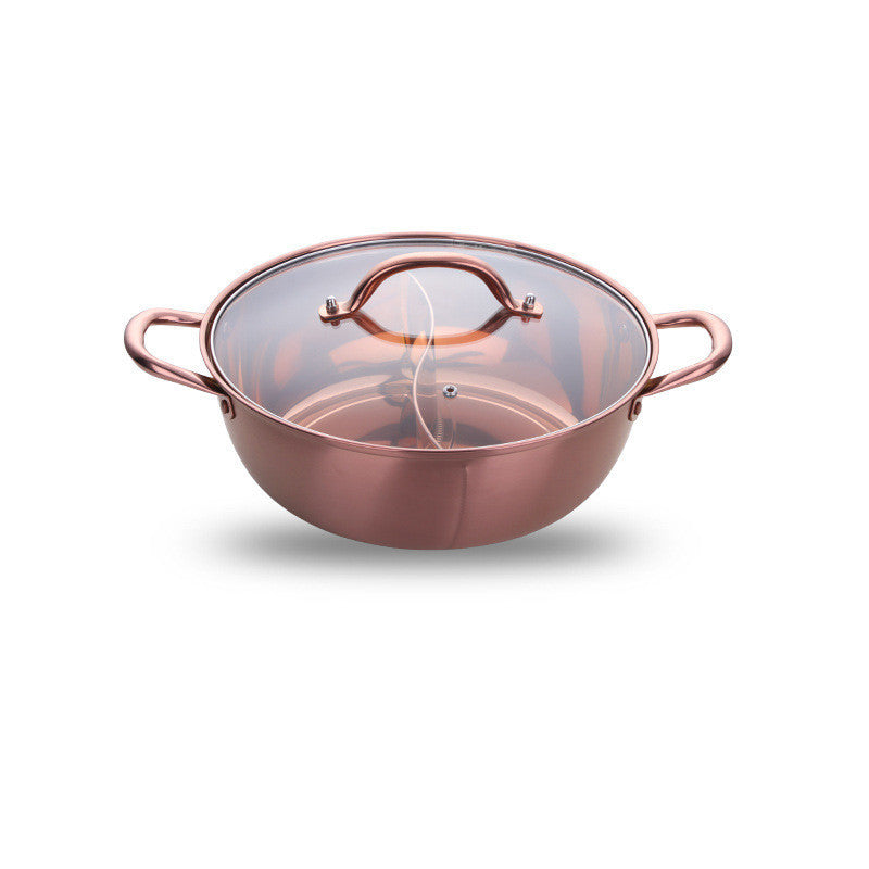 Titanium Plating Stainless Steel Mandarin Duck Hot Pot