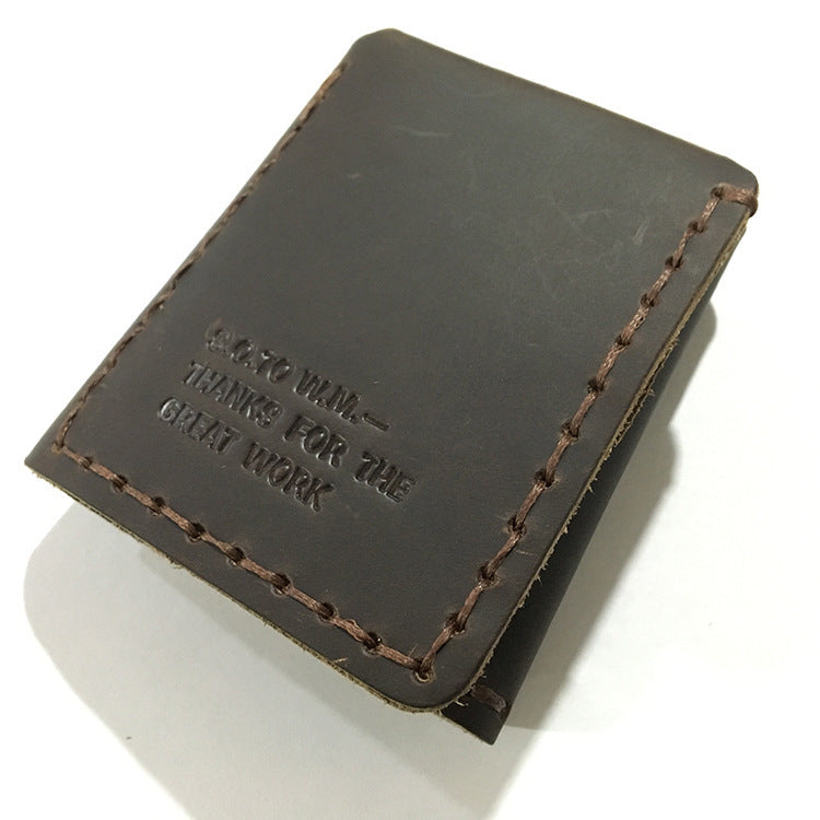 Tri-fold personalized retro wallet