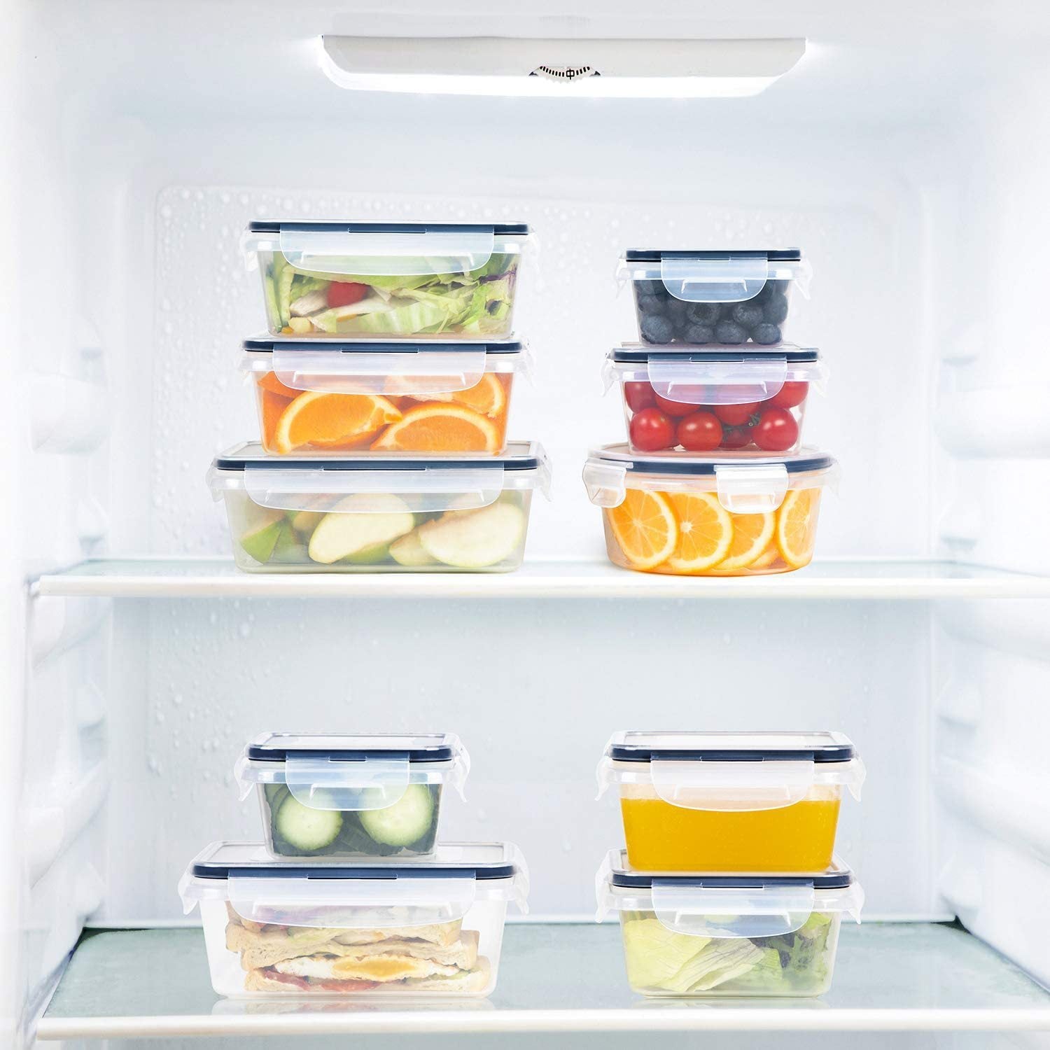 12-piece Kitchen Cereals Storage Box Refrigerator Storage Preservation