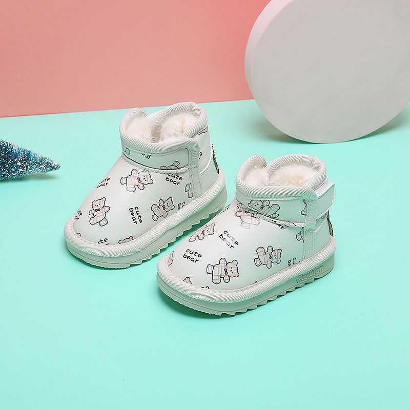 Baby Girls Cotton Children's Soft-soled Snow Boots Shoes