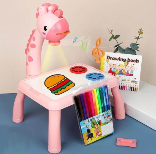Jouet de table de dessin artistique projecteur LED, tableau de peinture pour enfants, bureau d'arts et d'artisanat, jouets éducatifs et cadeaux d'apprentissage par projection