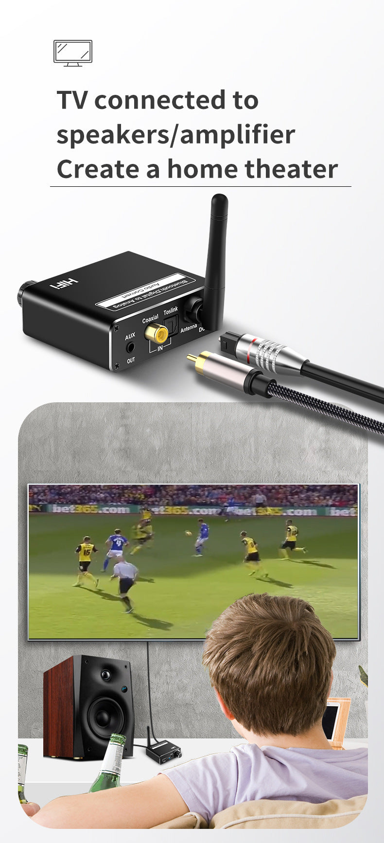 Digital To Analog 3.5MM Audio Converter