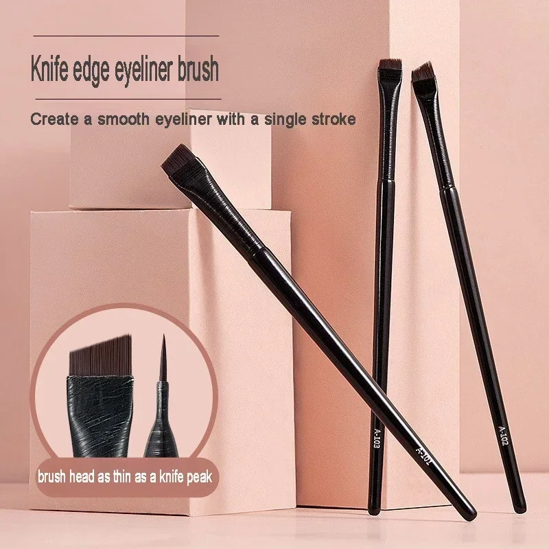 Eyebrow Eyeliner Brush Portable Small Angle Eyebrow Brush Makeup Tool Brushes Makeup Professional Eyeliner Eyebrow Contour Makeup Brush Super Soft Fiber Comfortable Grip Soft And Natural Makeup Appli