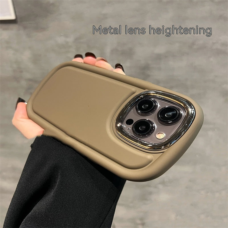Nouvelle Coque de Protection Anti-Chute Rétro Marron Froid pour Téléphone