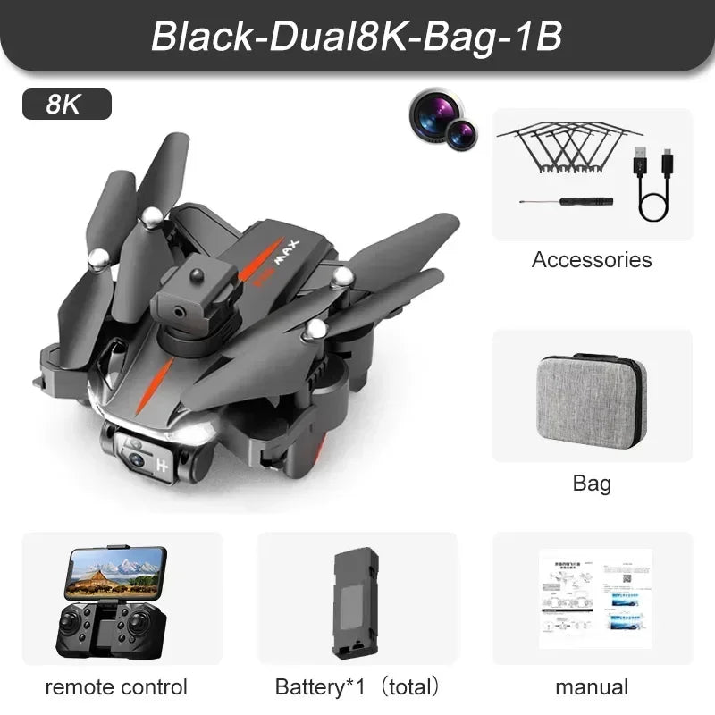 P11S PRO MAX Drone 8K HD Camera GPS Professinal Four-way Intelligent Obstacle Avoidance Foldable Quadcopter RC 5000M Toys Gifts