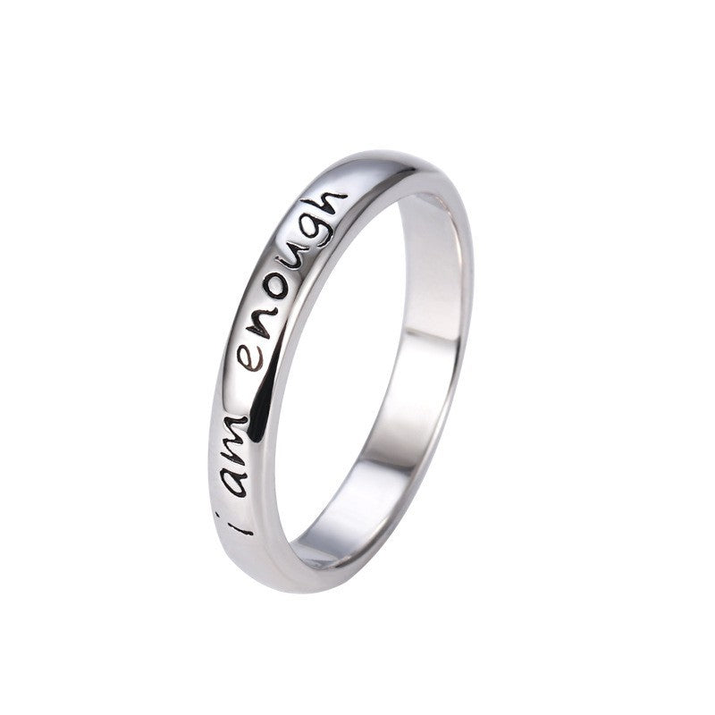 Bague d'index simple de style européen et américain