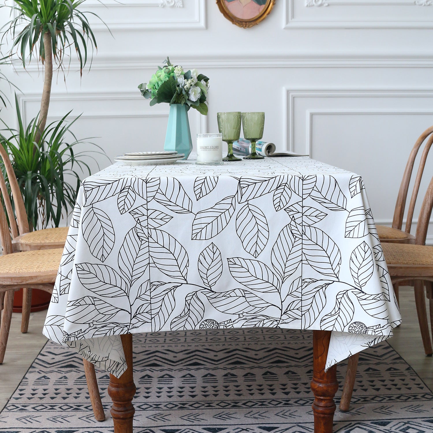 Nappe de table basse imprimée simple Nappe de salle à manger