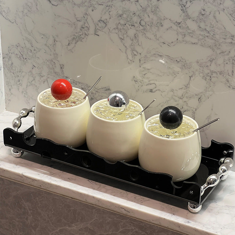 Ceramic Seasoning Jar Suit Household