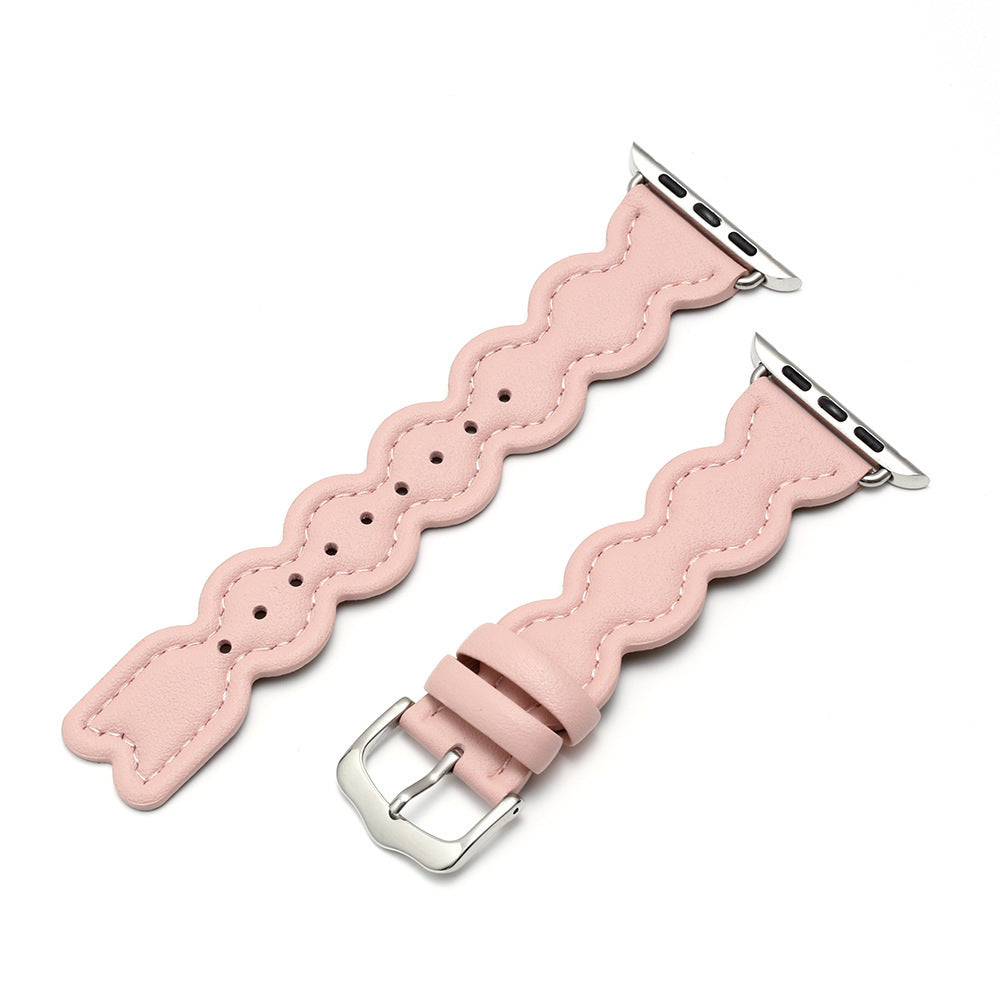 Bracelet en cuir à petite ondulation parfumée