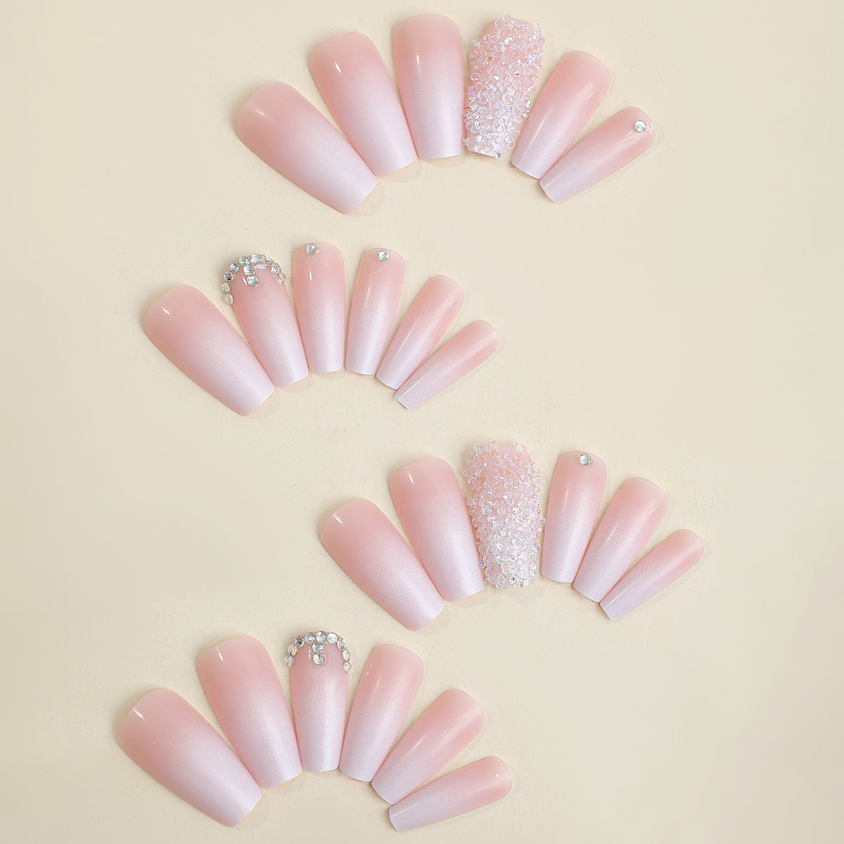 Porter des strass dégradés pour ongles de beauté, patch d'ongle français, européen et américain