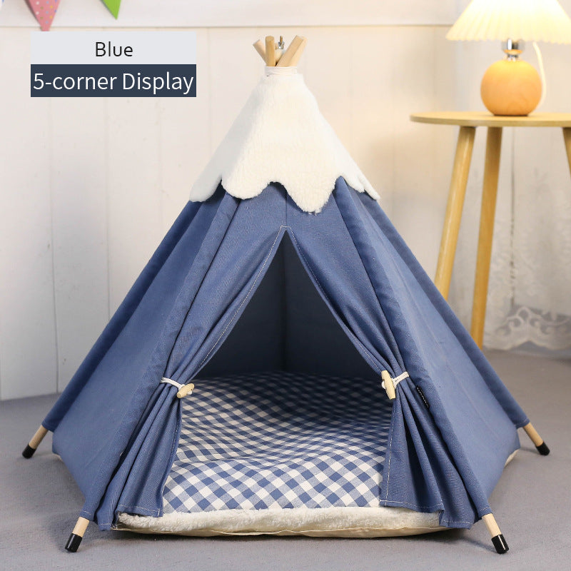 Tente pour animaux de compagnie Niche pour chat Amovible et lavable Petite et moyenne taille