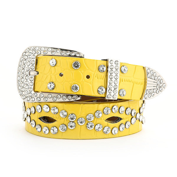 Fashionable And Versatile White Decorative Ladies Korean Jeans Wide Belt