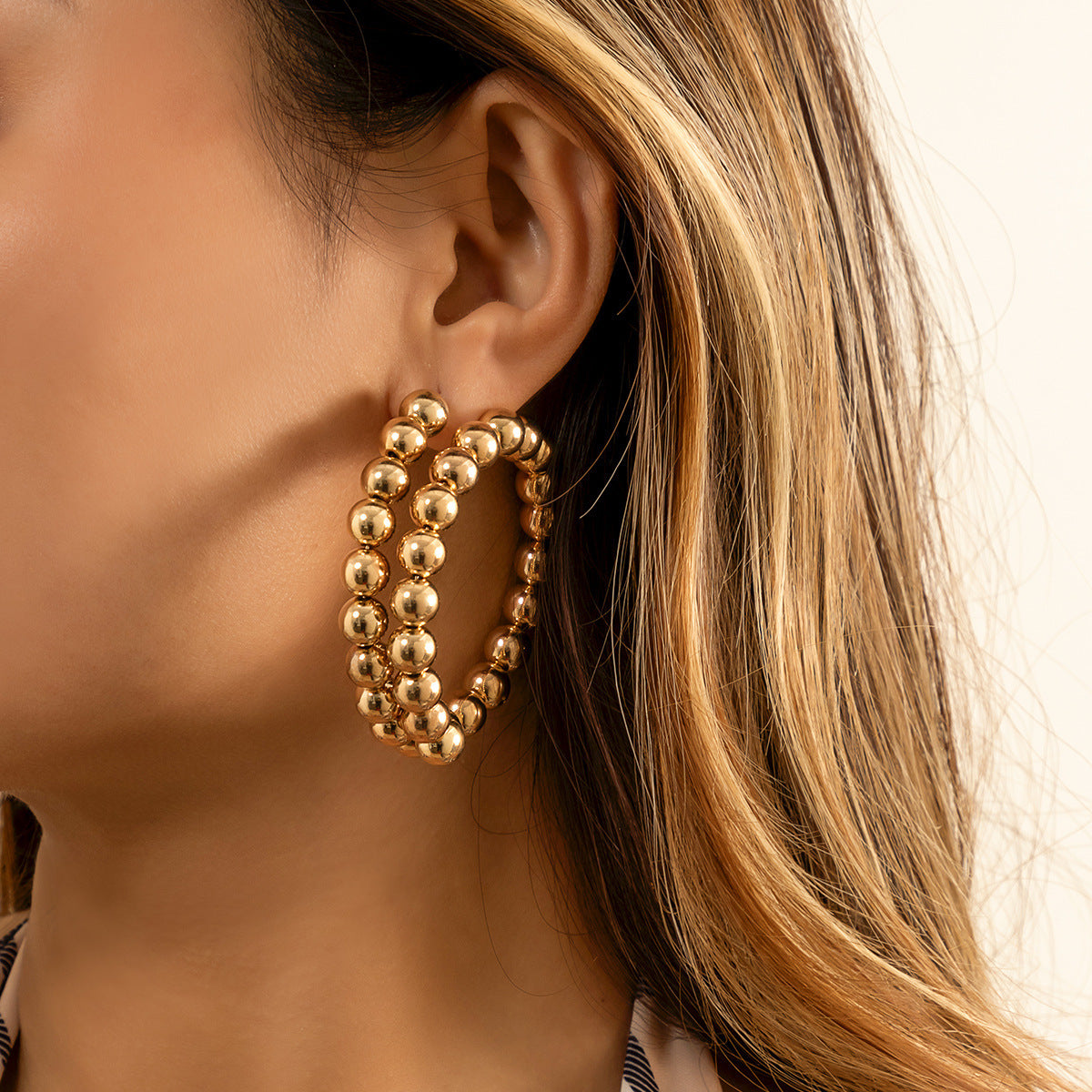 Punk Exaggerated Big Round Bead Necklace For Women