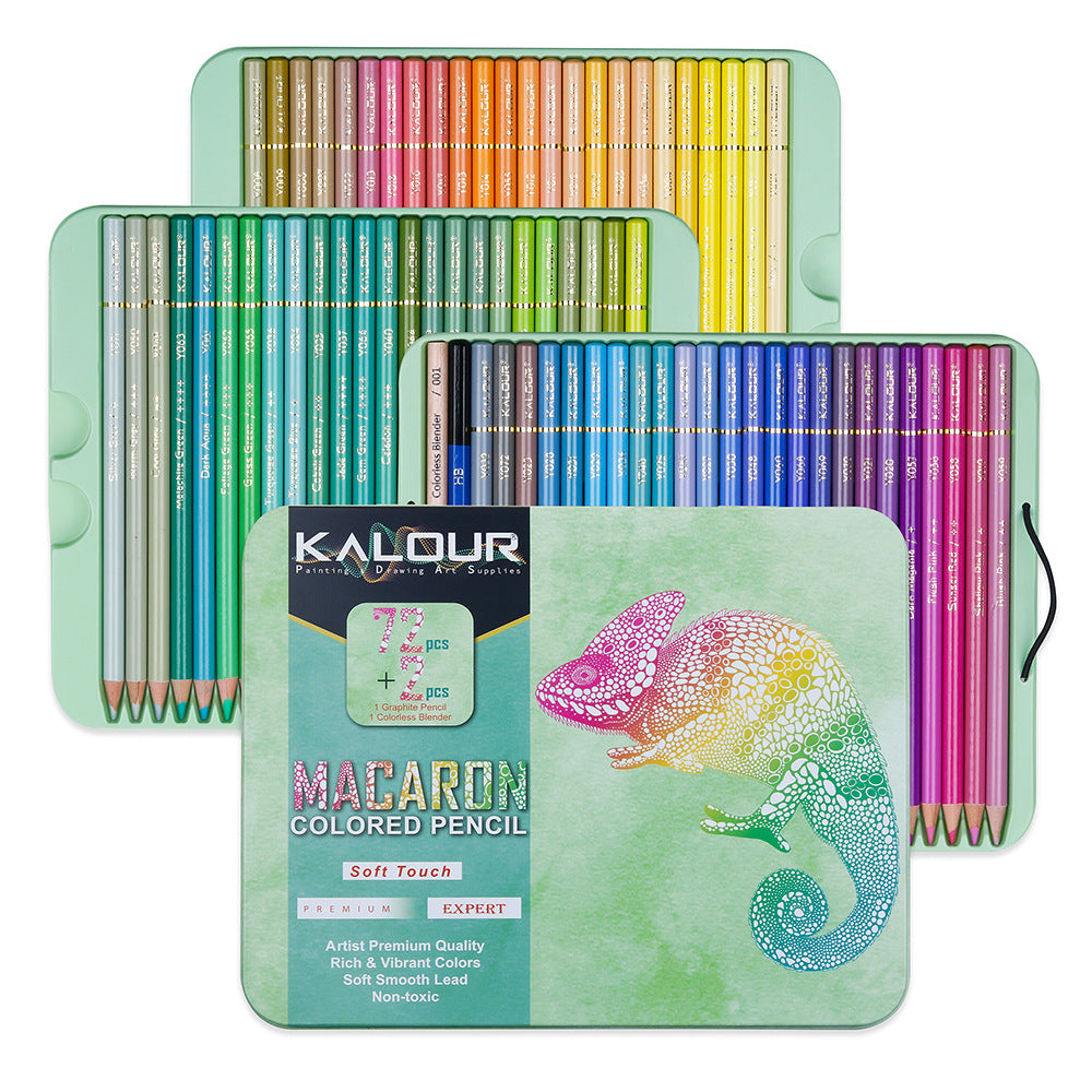Macaron Colored Pencil Iron Boxes