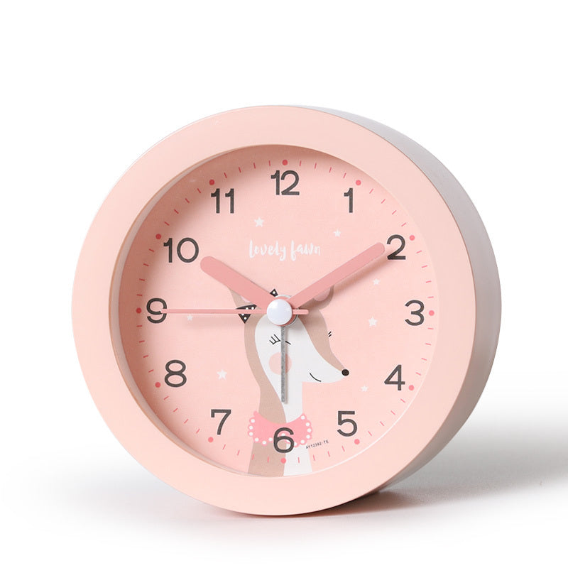 Children's Luminous Bedside Nordic Style Simple Silent Small Alarm Clock