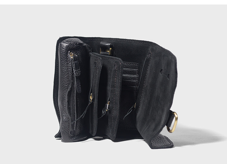 Portefeuille vintage pratique en cuir fait main