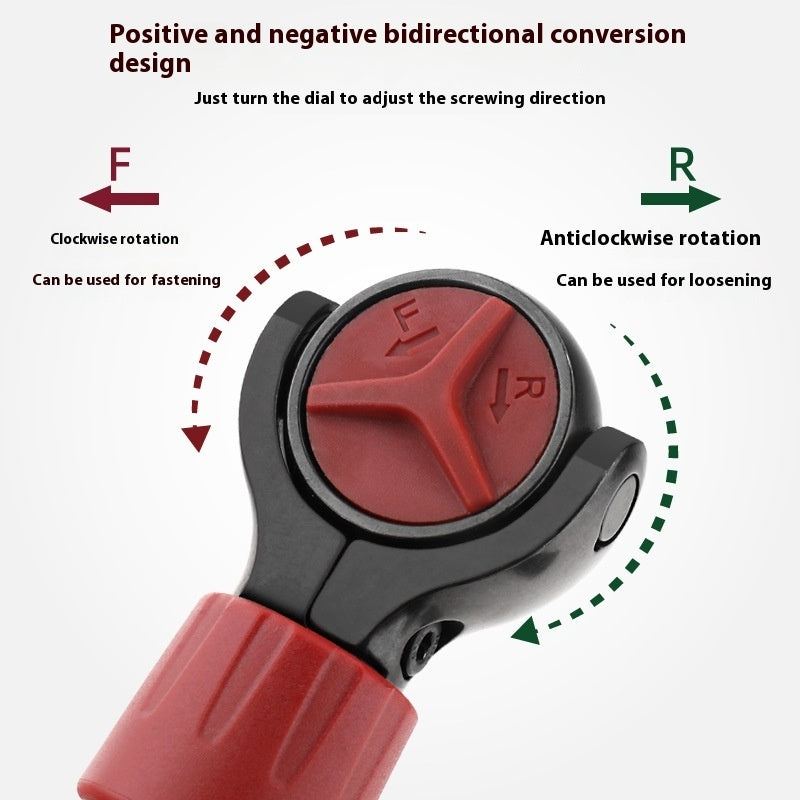 Multifunctional Retractable Movable Head Ratchet Socket Wrench