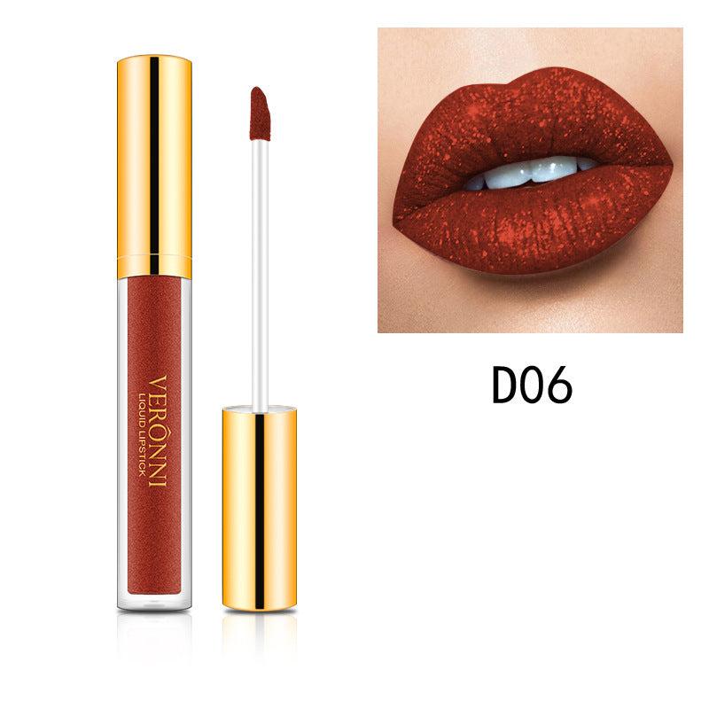 Diamond Pearl Magic Color Shiny Matte Metal Lip Gloss Lipstick
