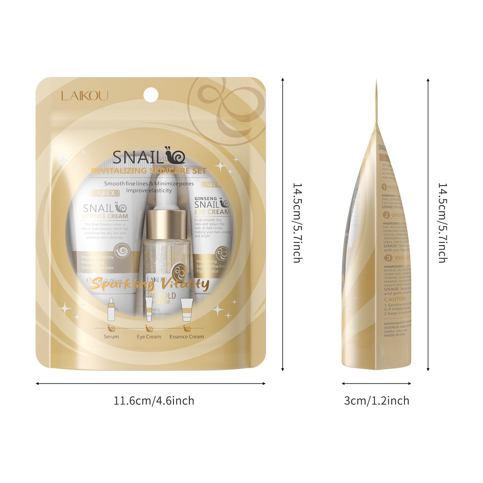 Coffret de Soins Éclaircissants à la Bave d'Escargot - 3 pièces