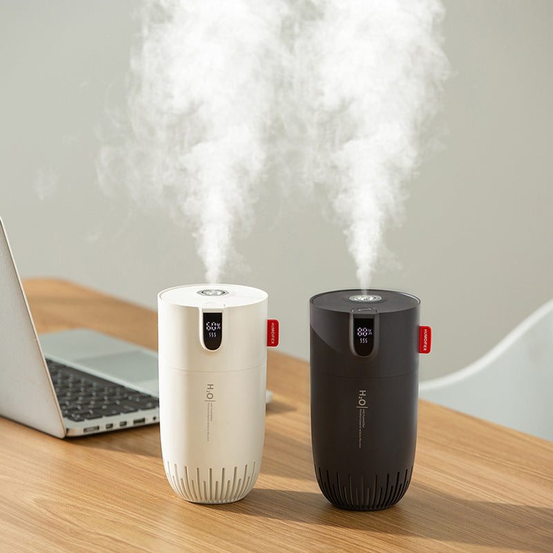 New A2 Humidifier Aromatherapy Humidifying Air Purification USB Home Office Desktop LED Digital Display Warm Light Humidifier