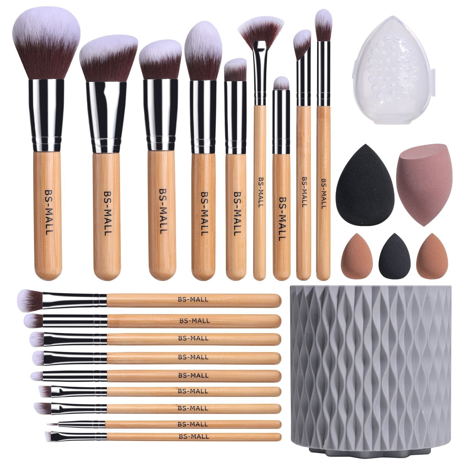 18 pinceaux de maquillage adaptés aux tonneaux rotatifs