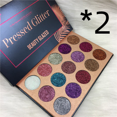 Fards à paupières pailletés Beauty Glazed 15 couleurs